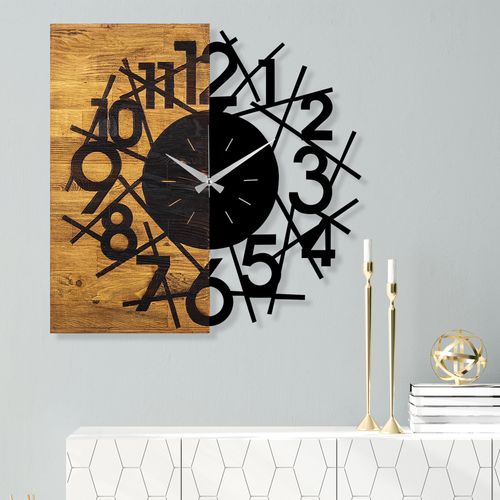 Wallity Ukrasni drveni zidni sat, Wooden Clock 26 slika 1