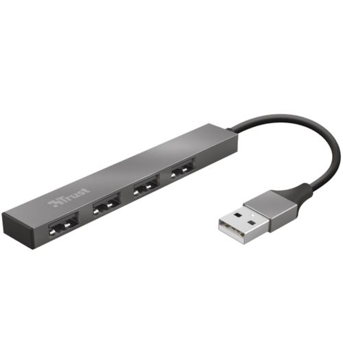 Hub TRUST HALYX USB2.0 4xUSB Aluminjum siva slika 1