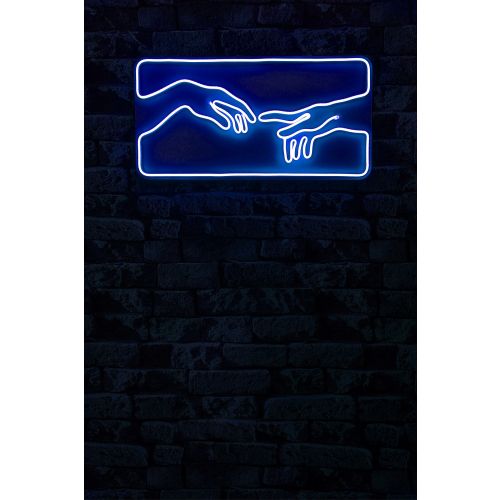 Wallity Ukrasna plastična LED rasvjeta, Creation of Adam - Blue slika 12