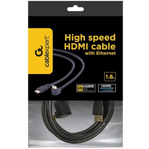 CC-HDMI490-6 Gembird HDMI kabl 4K UHD, Ethernet, konektor pod uglom 90 stepeni 1,8m A slika 3