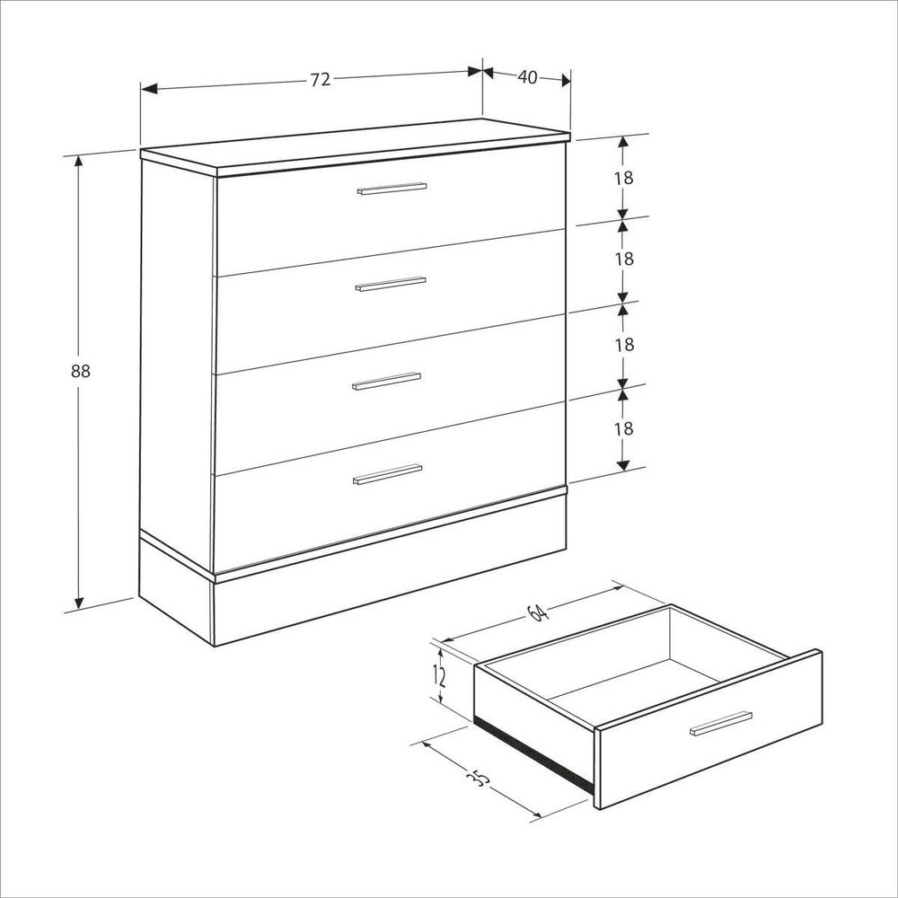 Sfn-840-Mb-1 Oak White Dresser slika 5