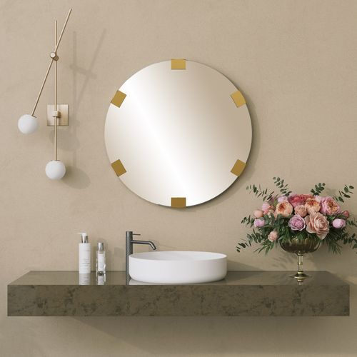 Chakra Mirror - Gold Gold Decorative Mirror slika 2