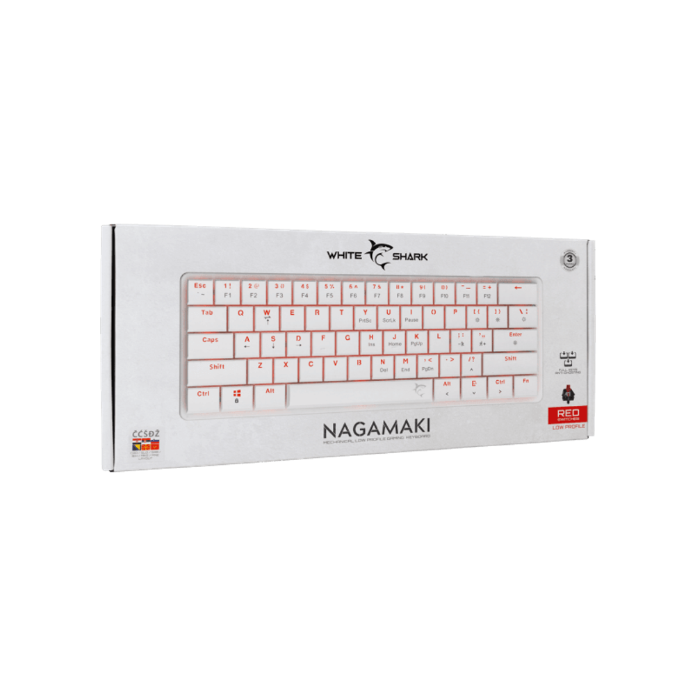 WHITE SHARK Mehanička tastatura GK-006212 NAGAMAKI / HR, crveni prekidači slika 2