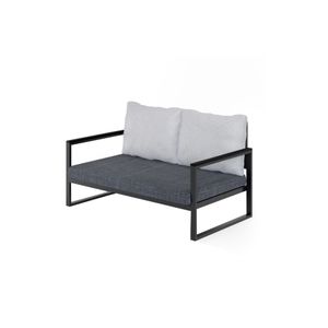 Hanah Home MTLBHC120002 Siva Crna BaÅ¡tenska Sofa za Dvoje