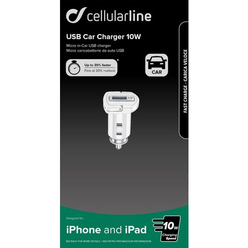 Cellularline auto punjač MFI 2A/10W slika 2