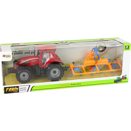 Crveni traktor s grabljama slika 7