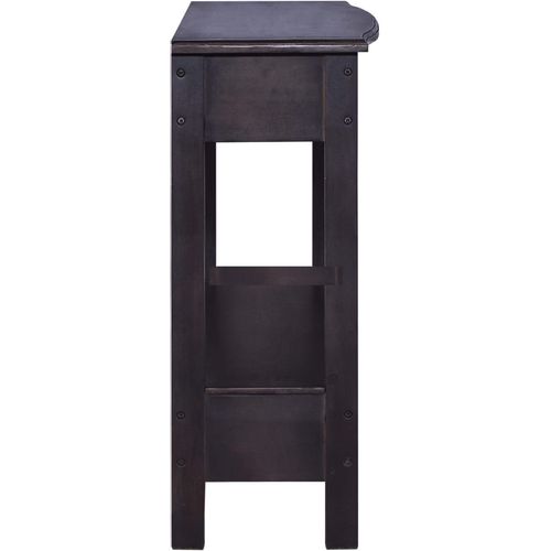 Konzolni stol boja crne kave 120x30x75 cm od drva mahagonija slika 34