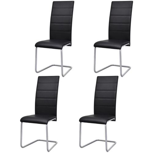 Konzolne blagovaonske stolice od umjetne kože 4 kom crne slika 2