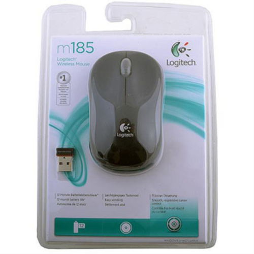 Logitech M185 Wireless mini mouse, gray slika 2