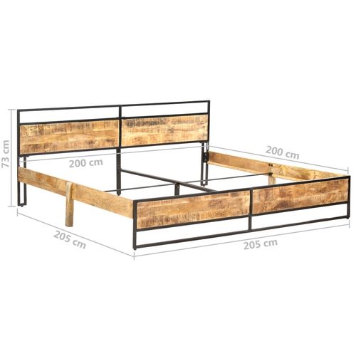 Okvir za krevet od grubog masivnog drva manga 200 x 200 cm slika 32