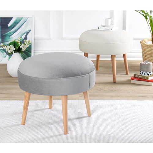 Romley - Cream Cream Pouffe slika 5