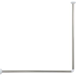 TENDANCE Ugaoni držač zavjese 80x80cm Metalik sivi