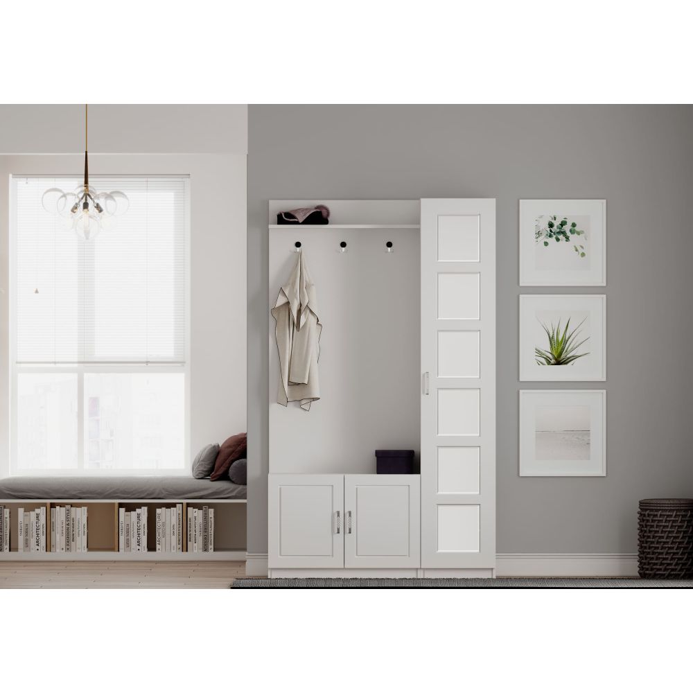 Hall Stand Rb-054 u Mat Bijeloj Boji slika 1