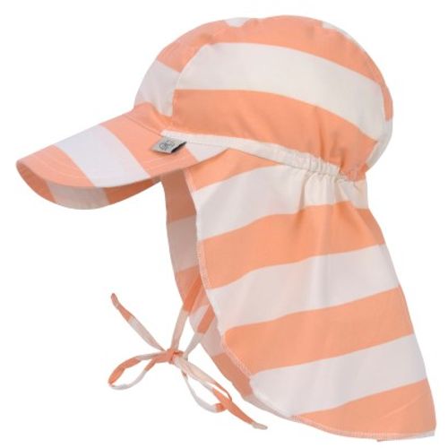Lässig Kapa sa zaštitom za vrat Flap Hat Block Stripes milky/peach, 07-18 mj. slika 1