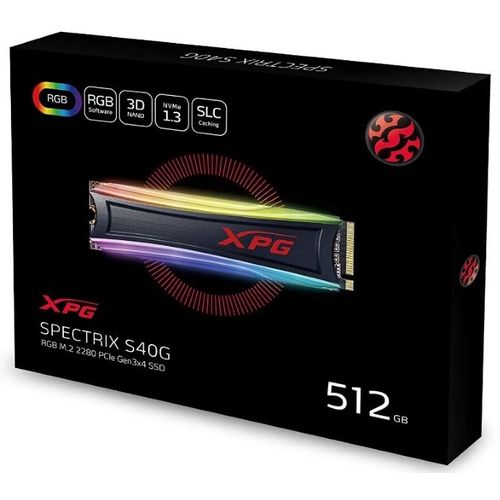 A-DATA 512GB M.2 PCIe Gen3 x4 XPG SPECTRIX S40G RGB AS40G-512GT-C SSD slika 1
