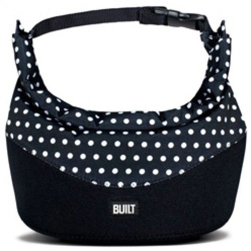 BUILT Rolltop Lunch Bag,Mini Dot Black & White RTLB1-MBW slika 1