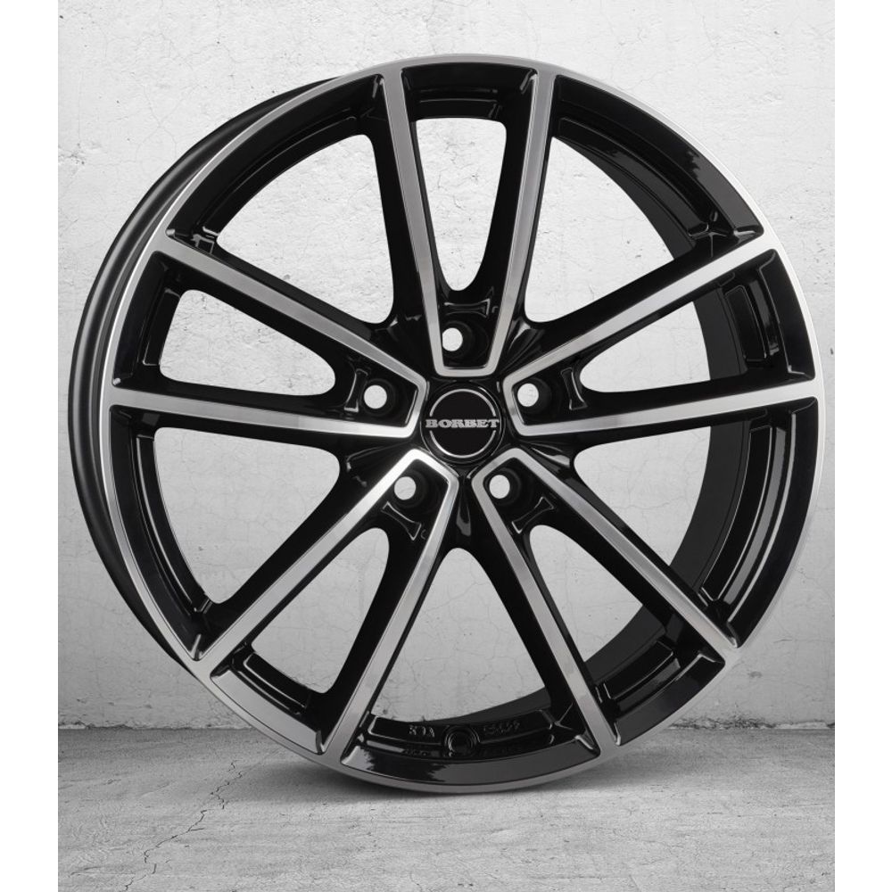 Borbet Aluminijumska felga W 7X17 5X112 ET43 black polished glossy slika 1