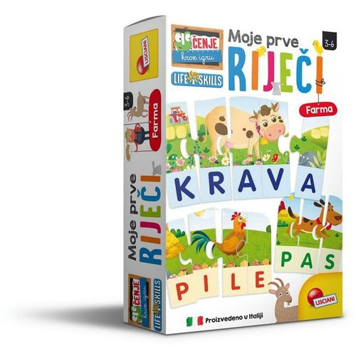 Lisciani Montessori Učenje kroz igru - Moje prve riječi (Farma) slika 1