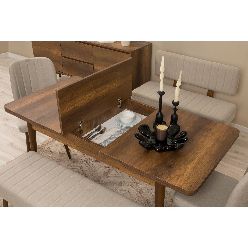 Vina Bench 04 1005 - Set Trpezarijskog Namještaja od Oraha slika 5
