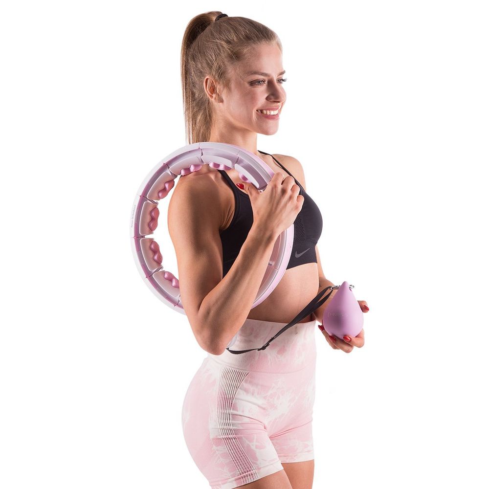 Hhw06 rozi hula hoop s utegom + brojač hms slika 5