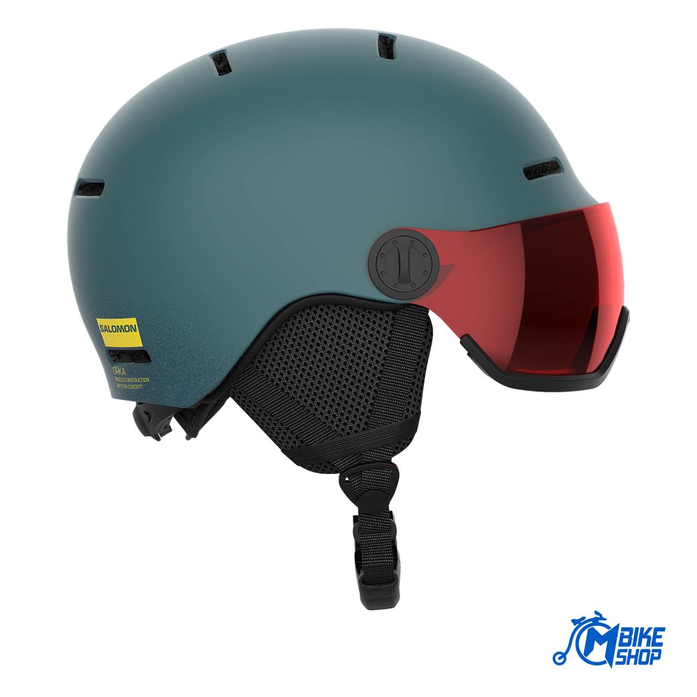 Salomon Dječija kaciga za skijanje Orka Visor, North Atlantic/Universal FLS RED slika 2