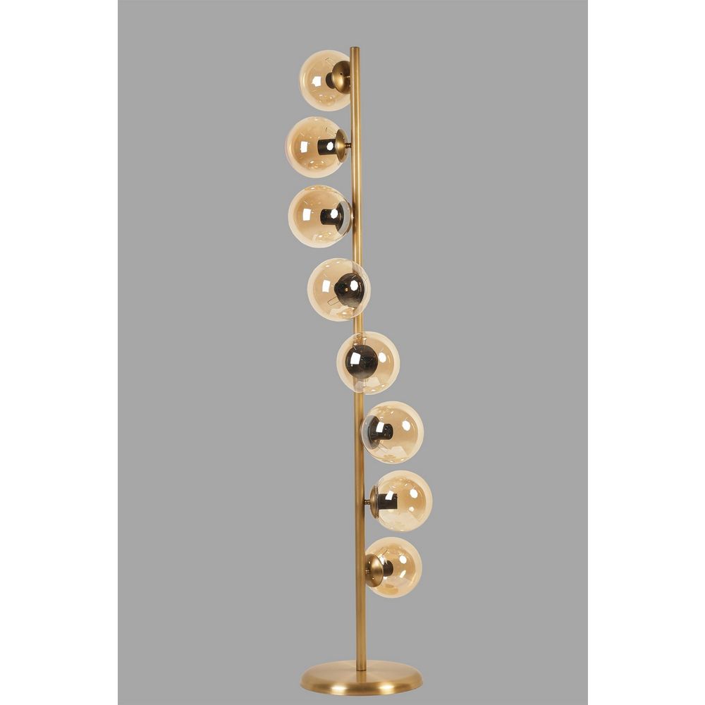 Simay 8 Li Eskitme Bal Camlı Lambader Gold Floor Lamp slika 3