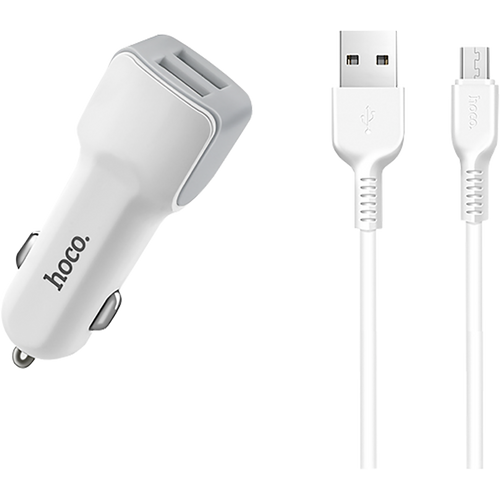 hoco. Auto punjač sa micro USB kabelom, 2 x USB, 5 V/2.4 A - Z23 Grand Style set, micro USB slika 5