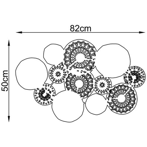Wallity Metalna zidna dekoracija, Zugur slika 3