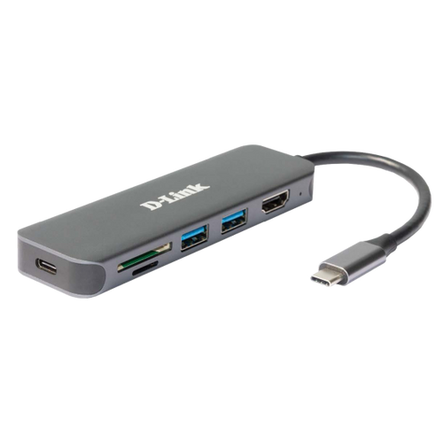 Docking D-Link DUB-2327 6in1 USB-C - HDMI/USB3.0x2/CR/PD slika 1