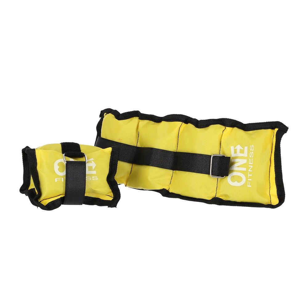 Ww01 utegovi za jastuke 2 x 0,7 kg one fitness (žuti) slika 2