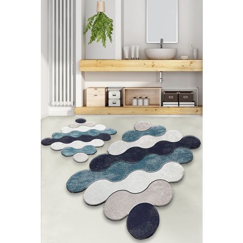 Circle - Blue Blue
Dark Blue
White
Beige Bathmat Set (2 Pieces) slika 1