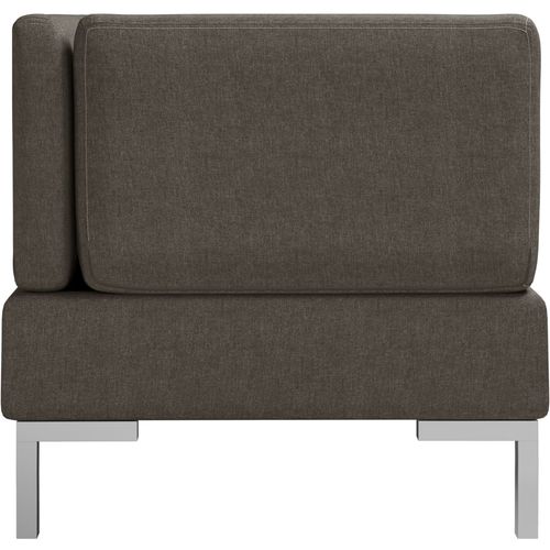 2-dijelni set sofa od tkanine smeđe-sivi slika 18