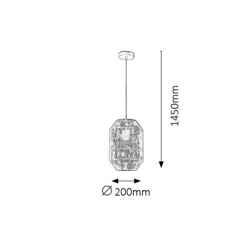 Rabalux Arsena Visilica E27 1x60W,plavo slika 3