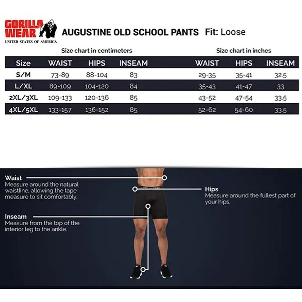 Gorilla Wear AUGUSTINE Old School Trening set, Crni slika 6