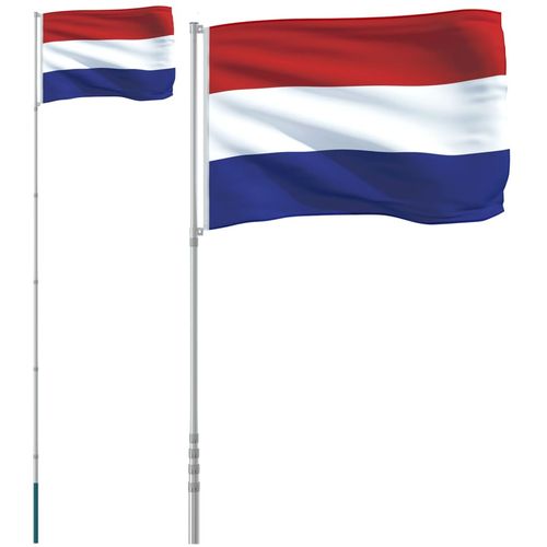 Nizozemska zastava i jarbol 5,55 m aluminijski slika 2
