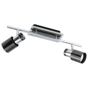 Eglo Davida 1 Reflektor sa 2 LED Svjetla, GU10, 2x5W, 2x400lm, Krom/Crna