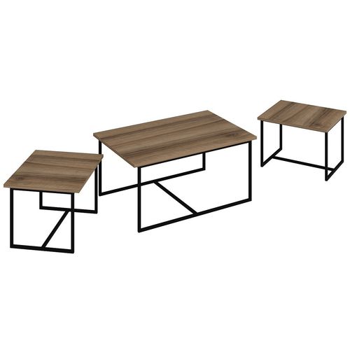 Hanah Home Levada - Set od tri stola za gniježđenje od orahovog drveta slika 5