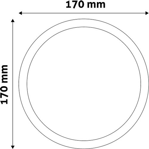 Avide panel ugradbeni plastični okrugli 18W NW slika 3