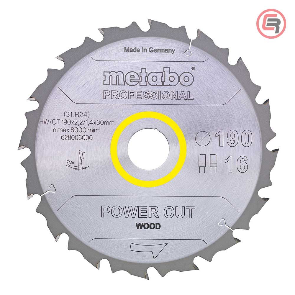 Metabo List Kružne Pile 190 x 2,2 / 1,4 x 30 / Z = 14 Power Cut Wood Professional - 628005000 slika 1