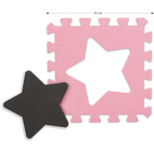Jolly pjenasta prostirka s ogradom pink siva 36 elemenata slika 6