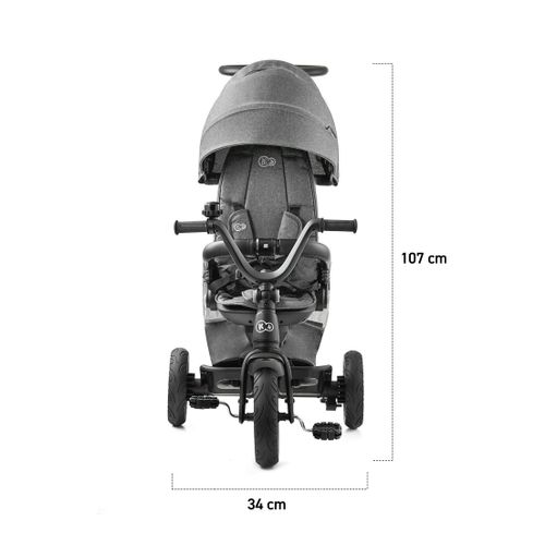 Kinderkraft Tricikl EASYTWIST siva slika 10