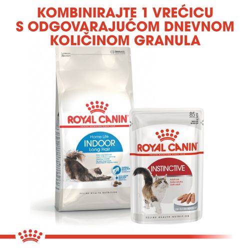 ROYAL CANIN FHN Indoor Long Hair, potpuna i uravnotežena hrana za odrasle kućne mačke duge dlake (1-7 godina), 400 g slika 3