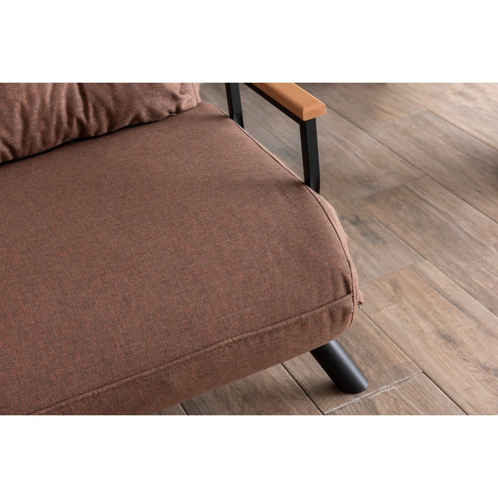 Sando 2-Seater - Svijetlo smeđi dvosjed koji se pretvara u krevet slika 7