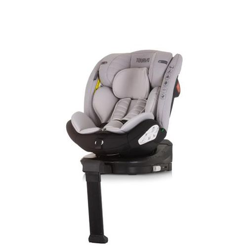 Chipolino autosjedalica I-SIZE 40-150 cm ISOFIX 360 "TOURINO" ash grey slika 2