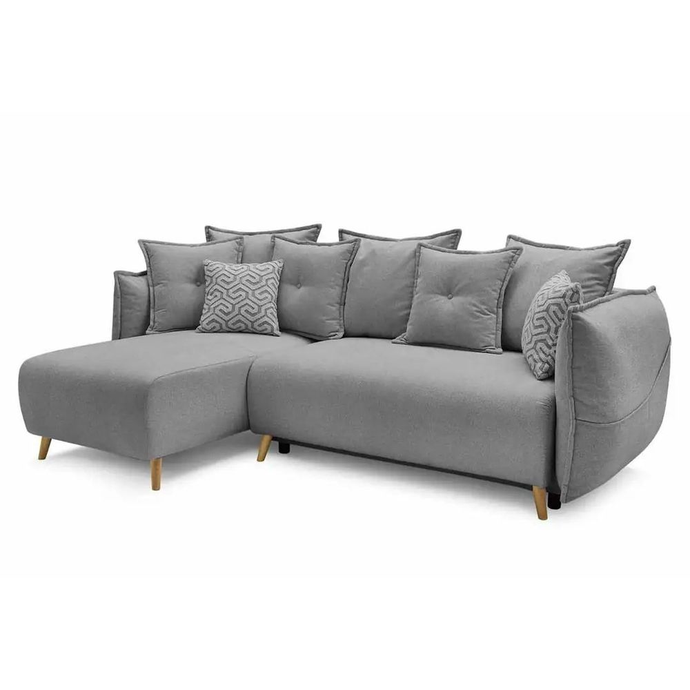 Ugaona Sofa Puffy - boja: siva slika 6