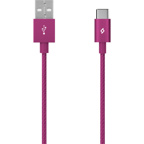 Kabel - USB-C to USB (1,20m) - Pink - Alumi Cable slika 1