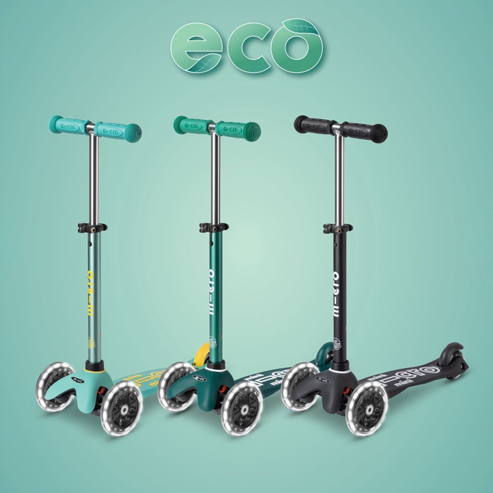 Micro Romobil Mini Deluxe ECO LED, Zeleni slika 5