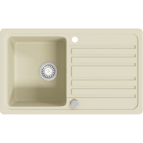 Granitni kuhinjski sudoper s jednom kadicom bež slika 22