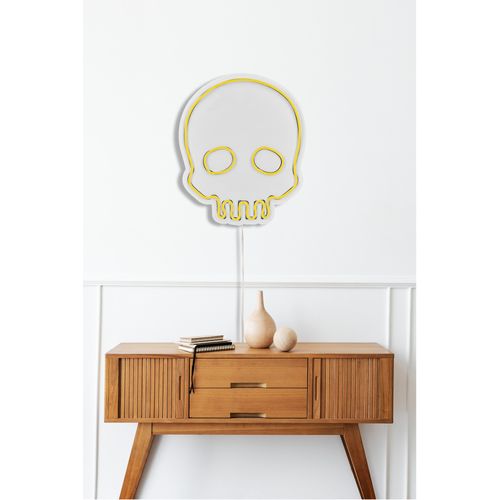 Wallity Ukrasna plastična LED rasvjeta, Skull - Yellow slika 4