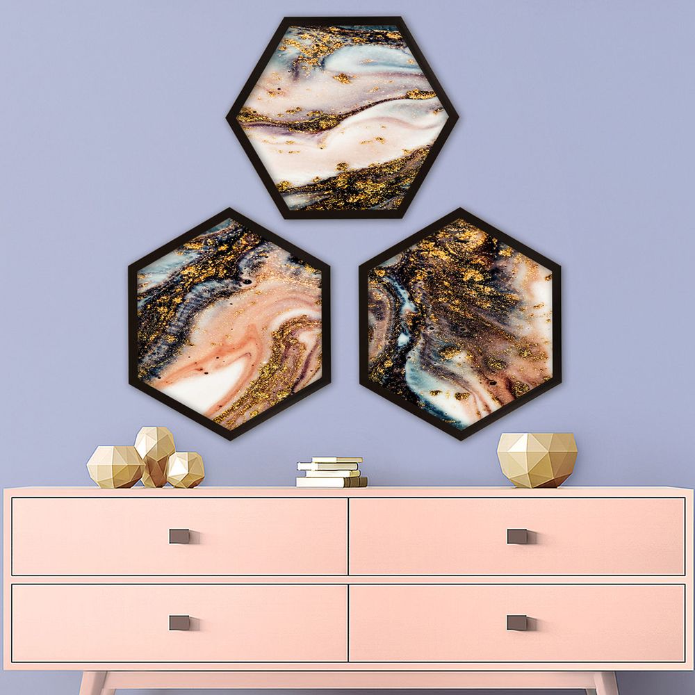 Dekorativna Slika u Okviru Multicolor (Set od 3 Komada) slika 1